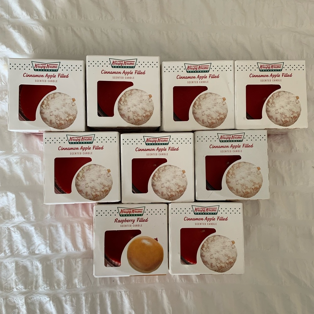 (9) Krispy Kreme Doughnut filled scented candles New in Box